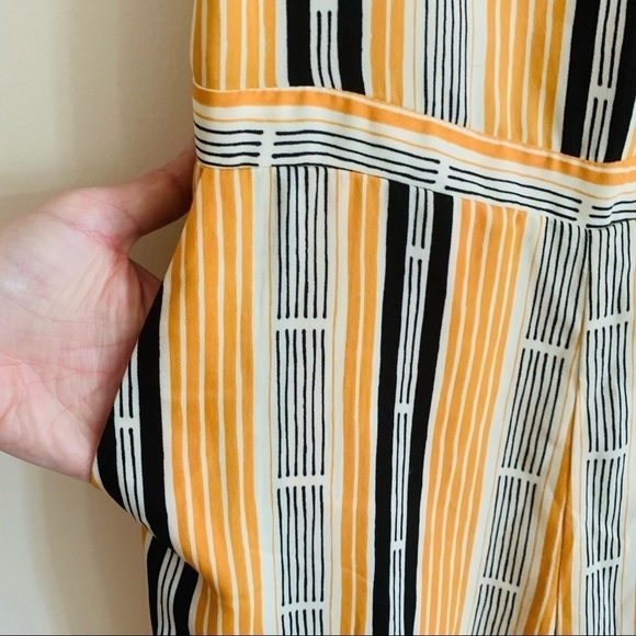 FOREVER 21 Orange Striped Jumpsuit Sz S - Picture 9 of 10